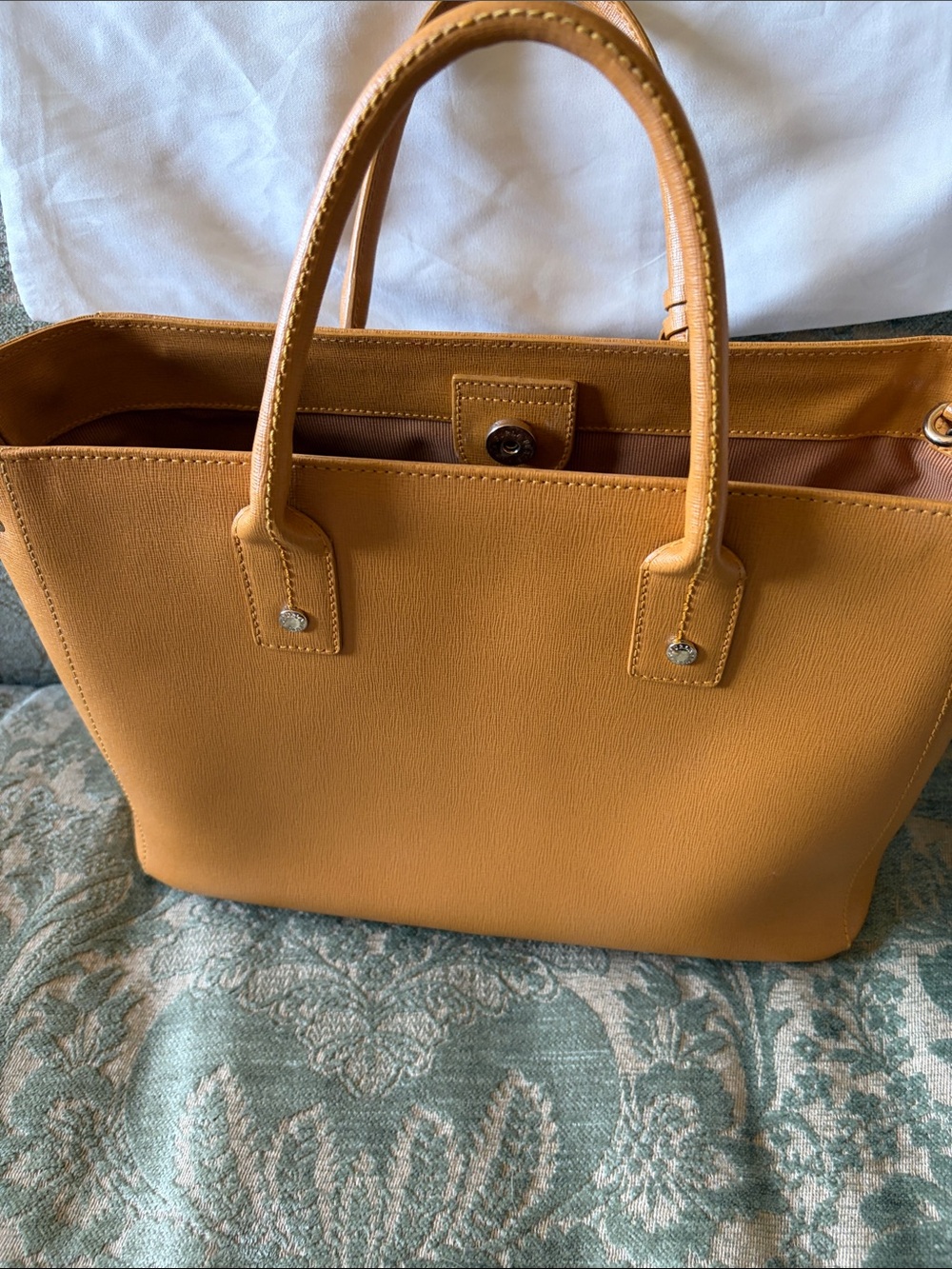 Furla Tan Leather Tote Bag - Classic Everyday Carry - Picture 6 of 6